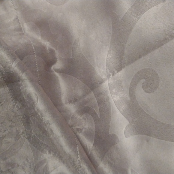 NEW Heavy Purple Gray Velvet Burnout Curtain Panel 84" - Picture 3 of 14